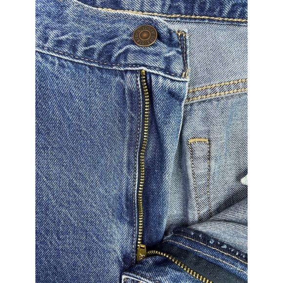 Levis Premium Baggy Dad Jeans Womens 31 Blue Medium Wash High Rise Denim Wide - Picture 5 of 16